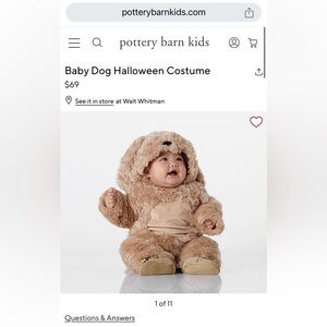 Pottery Barn Kids Cozy Puppy Costume - Brown